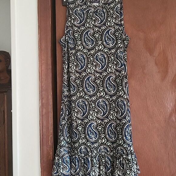 Tommy Hilfiger Paisley Ruffle Tiered Hem Sleeveless Dress - Picture 4 of 5